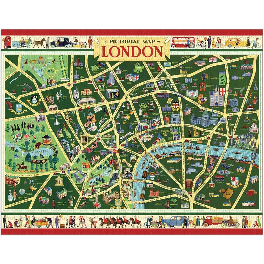 CAVALLINI & Co. Puzzle 1000 Pièces Plan De Londres 55x70cm