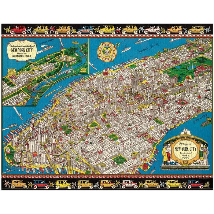 CAVALLINI & Co. Puzzle 1000 Pièces Plan De New York 55x70cm