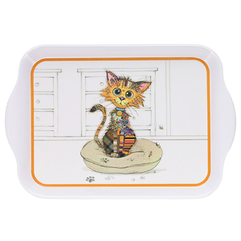 KIUB Plateau Mélamine Pm Kook Chat Mignon 21x14cm