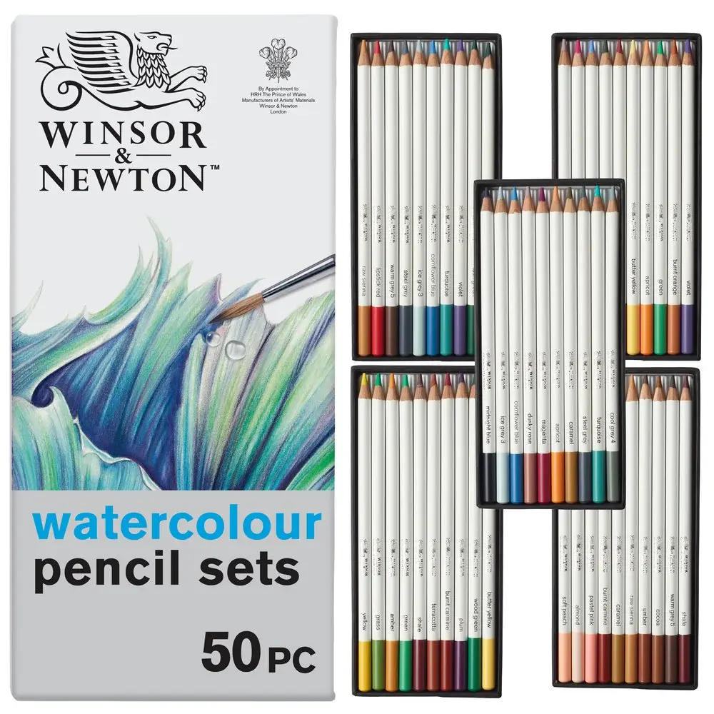 WINSOR & NEWTON Coffret Studio Collection Crayons Aquarellable X50