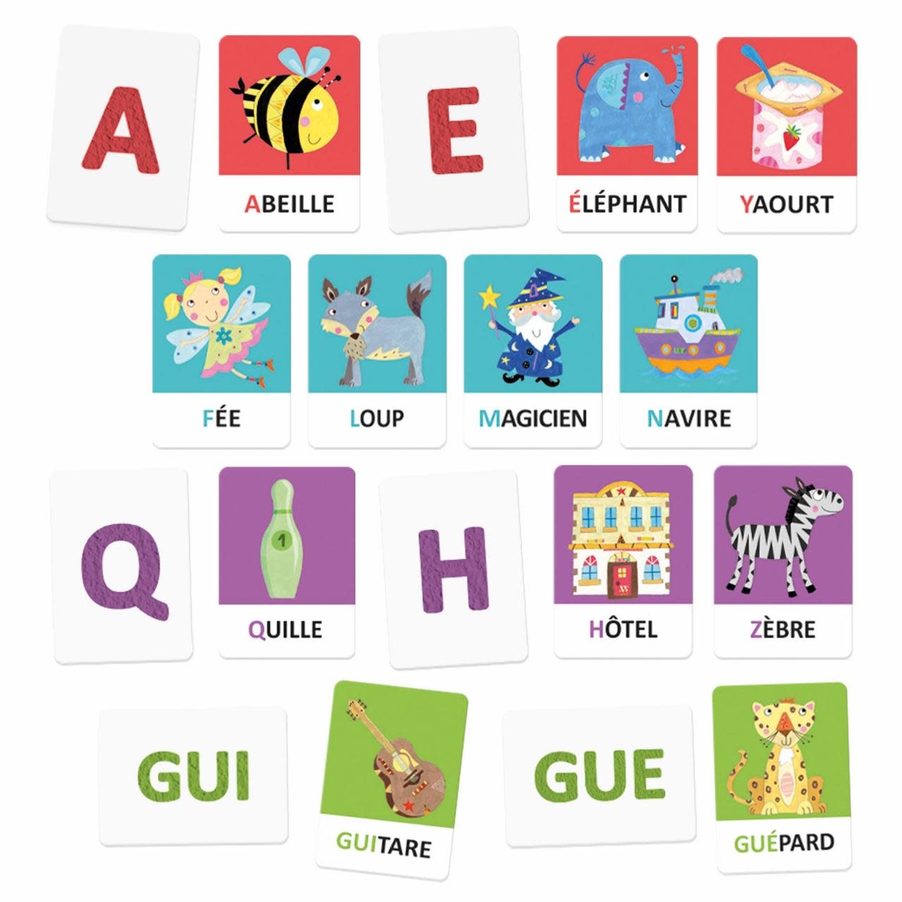 HEADU Flashcards Alphabet Tactile et Phonétique Montesso