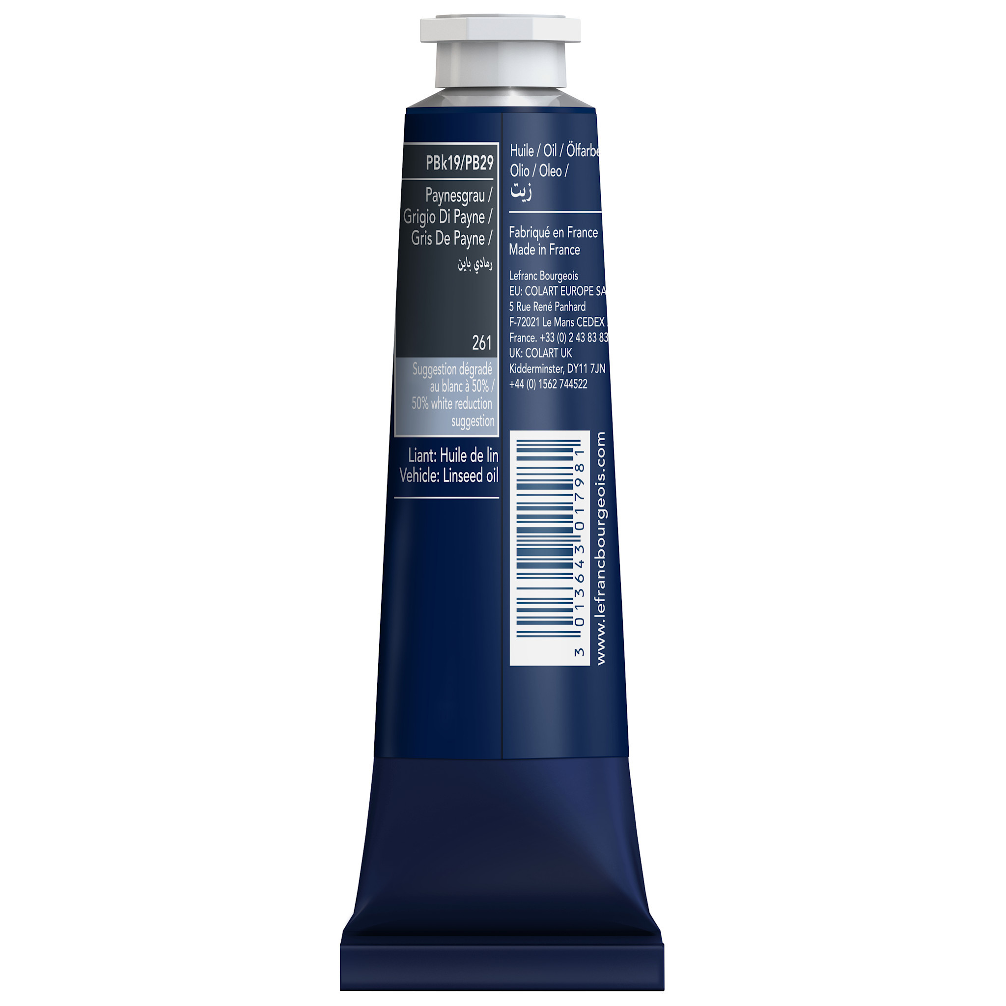 LEFRANC BOURGEOIS Huile fine 40ml Gris de Payne