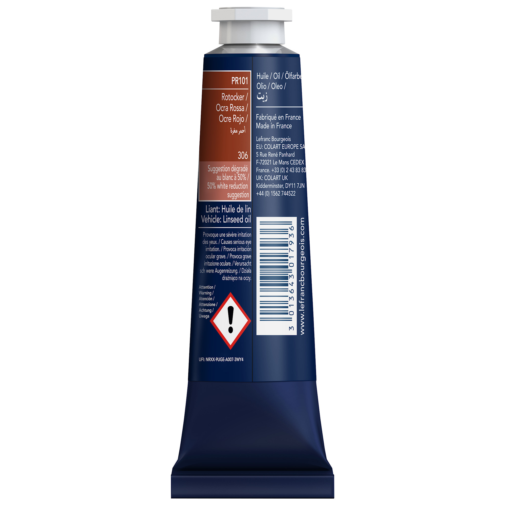 LEFRANC BOURGEOIS Huile fine 40ml Ocre rouge