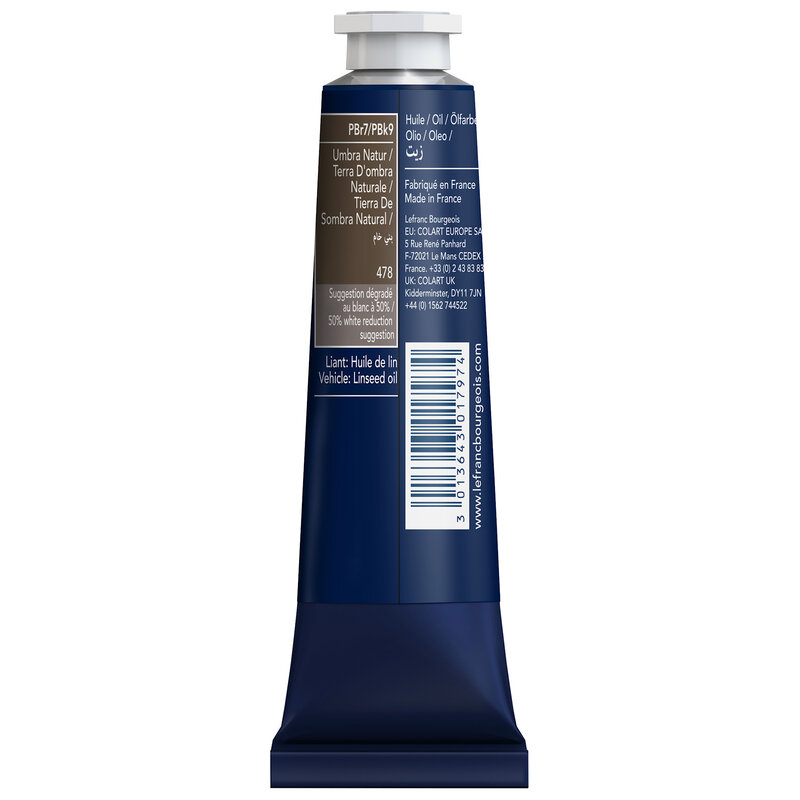 LEFRANC BOURGEOIS Huile fine 40ml Terre d'ombre naturelle