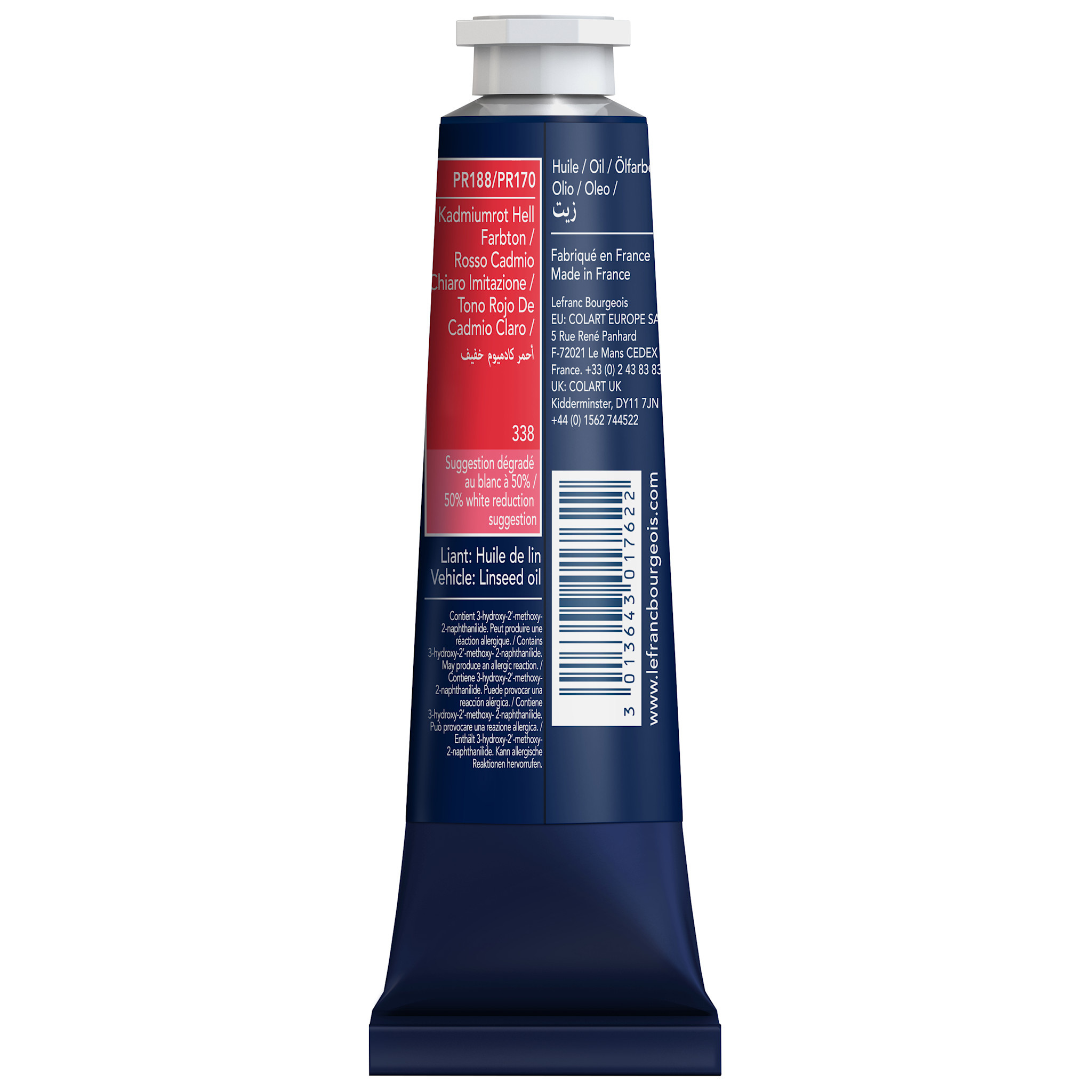 LEFRANC BOURGEOIS Huile fine 40ml Rouge de cadmium clair imitation