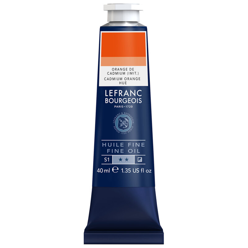 LEFRANC BOURGEOIS Huile fine 40ml orange de cadmium imitation