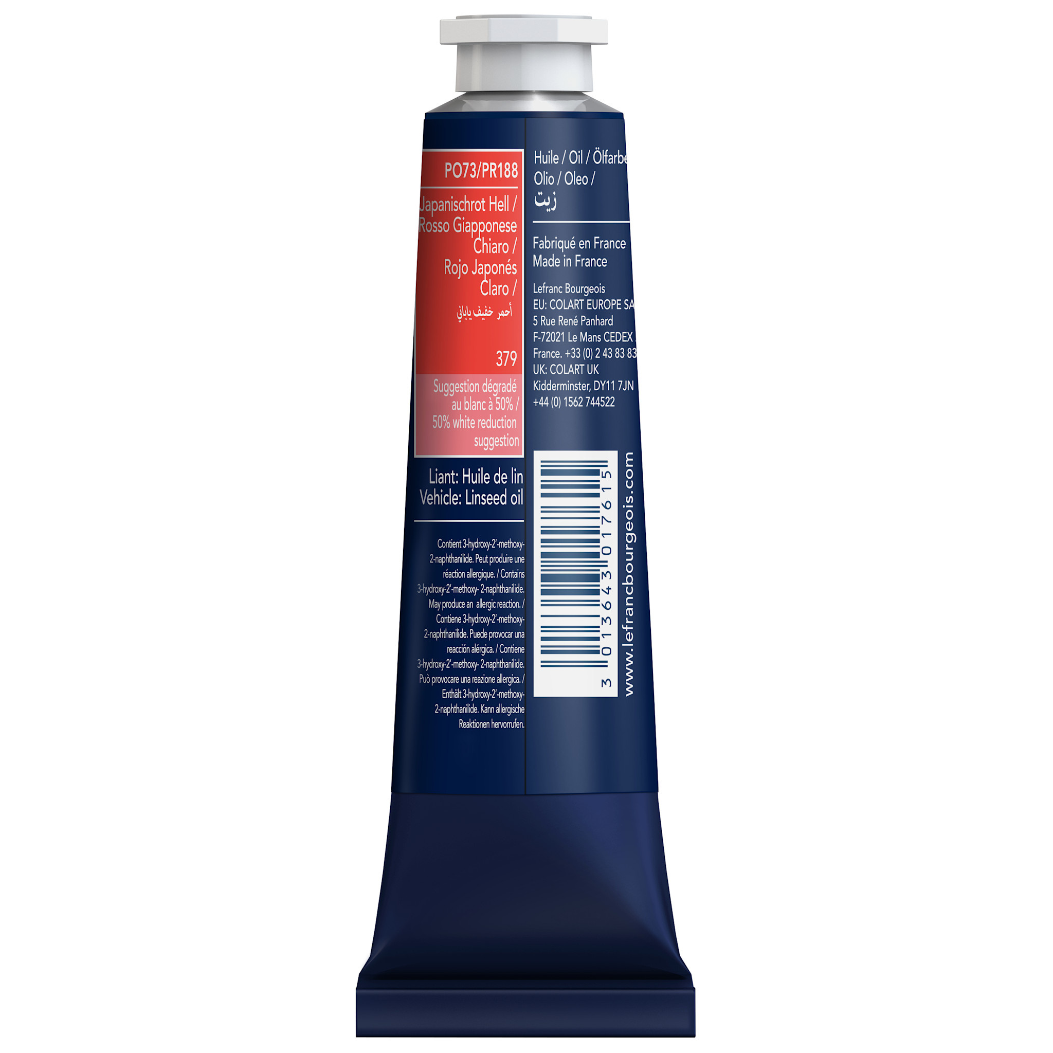 LEFRANC BOURGEOIS Huile fine 40ml Rouge japonais clair