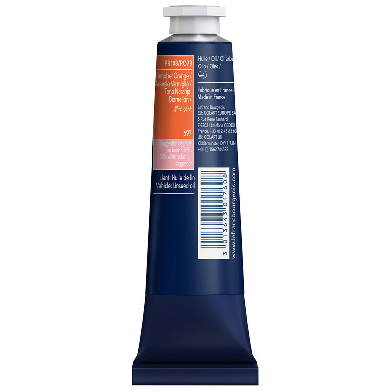 LEFRANC BOURGEOIS Huile fine 40ml Orange vermillonné