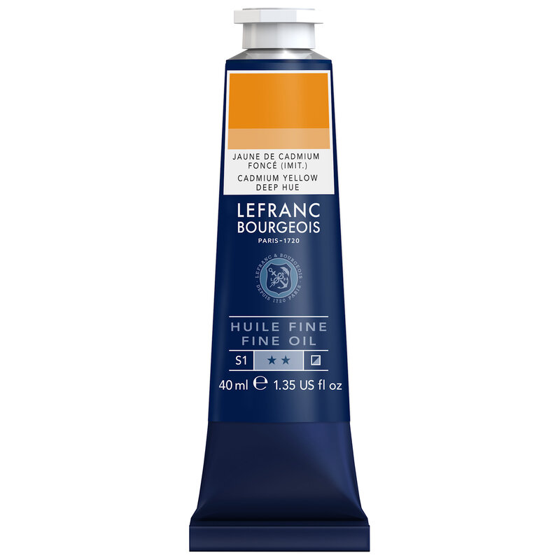 LEFRANC BOURGEOIS Huile fine 40ml Jaune de cadmium foncé imitation
