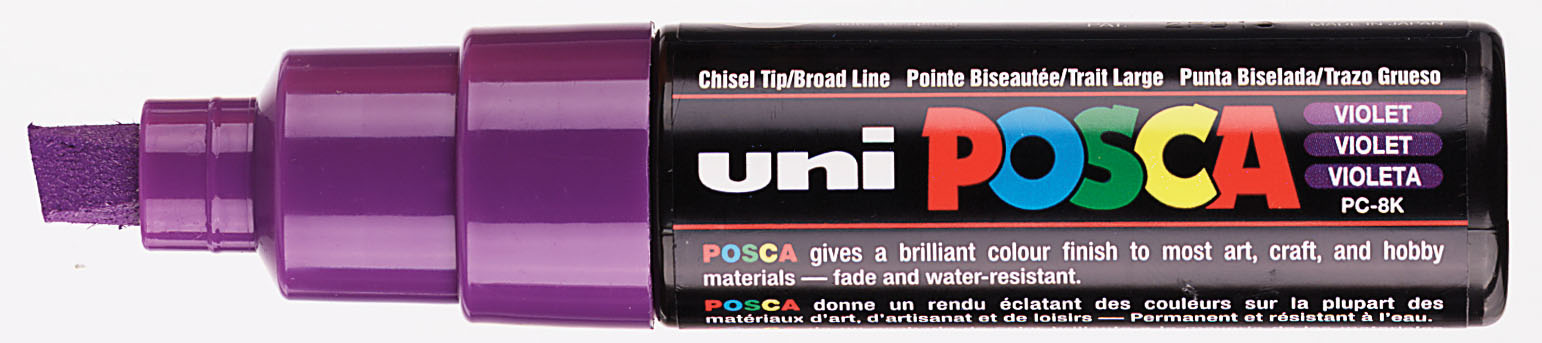 UNI-BALL Marqueur pointe large biseautée PC8K VT Violet