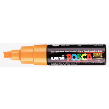 UNI-BALL Marqueur pointe large biseautée PC8K O Orange