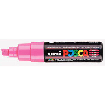 UNI-BALL Marqueur pointe large biseautée PC8K RE Rose