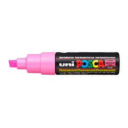 UNI-BALL Marqueur pointe large biseautée PC8K RE FLUO Rose Fluo