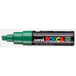 UNI-BALL Marqueur pointe large biseautée PC8K VF Vert Foncé