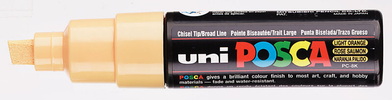 UNI-BALL Marqueur pointe large biseautée PC8K RS Rose Saumon