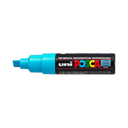 UNI-BALL Marqueur pointe large biseautée PC8K TF Turquoise Fluo