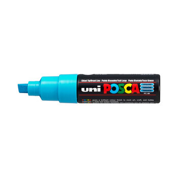 UNI-BALL Marqueur pointe large biseautée PC8K TF Turquoise Fluo