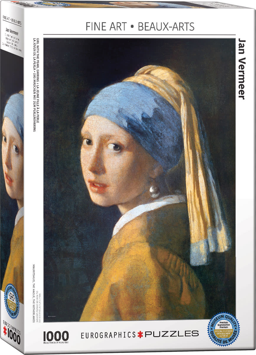 EUROGRAPHICS Puzzle 1000 VERMEER - La jeune fille à la perle