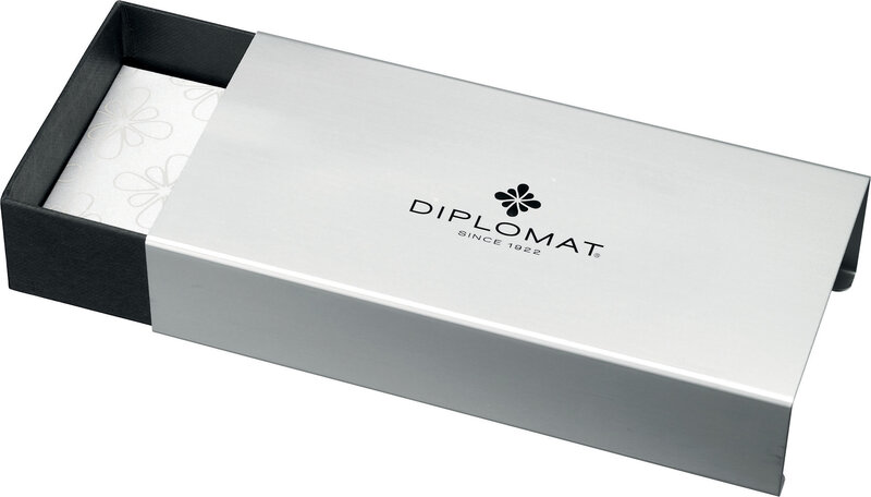 DIPLOMAT Stylo Bille Excellence A plus Wave guilloché lapis noir chrome easyFLOW