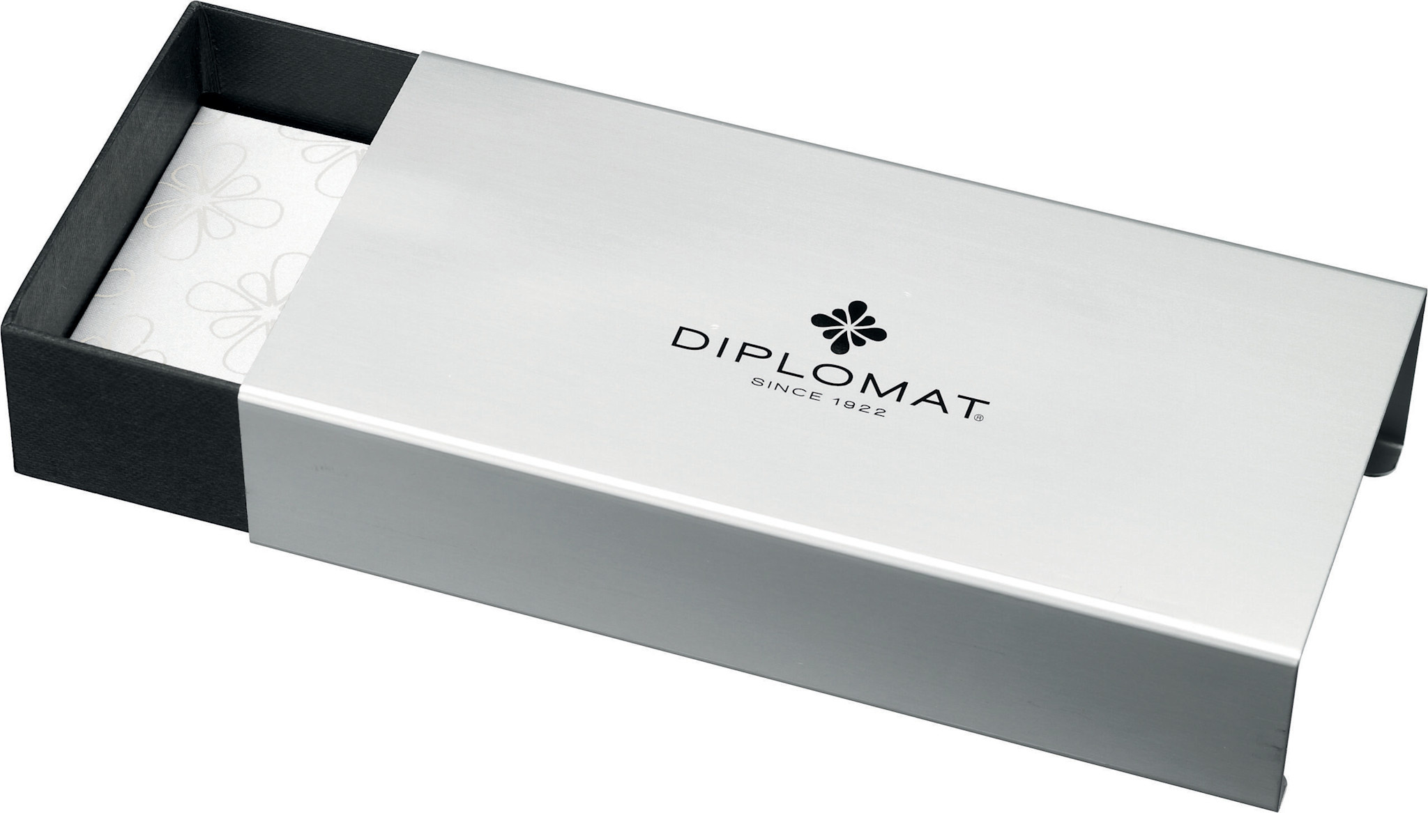 DIPLOMAT Stylo Plume Excellence A plus Wave guilloché lapis noir chrome M