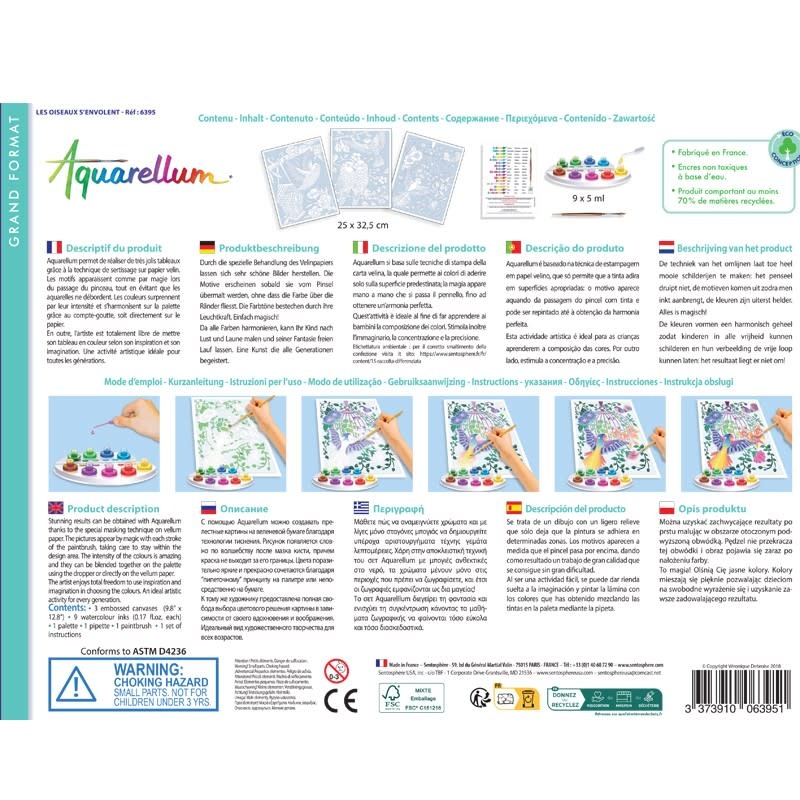 SENTOSPHERE Aquarellum "Les Oiseaux S'Envolent"