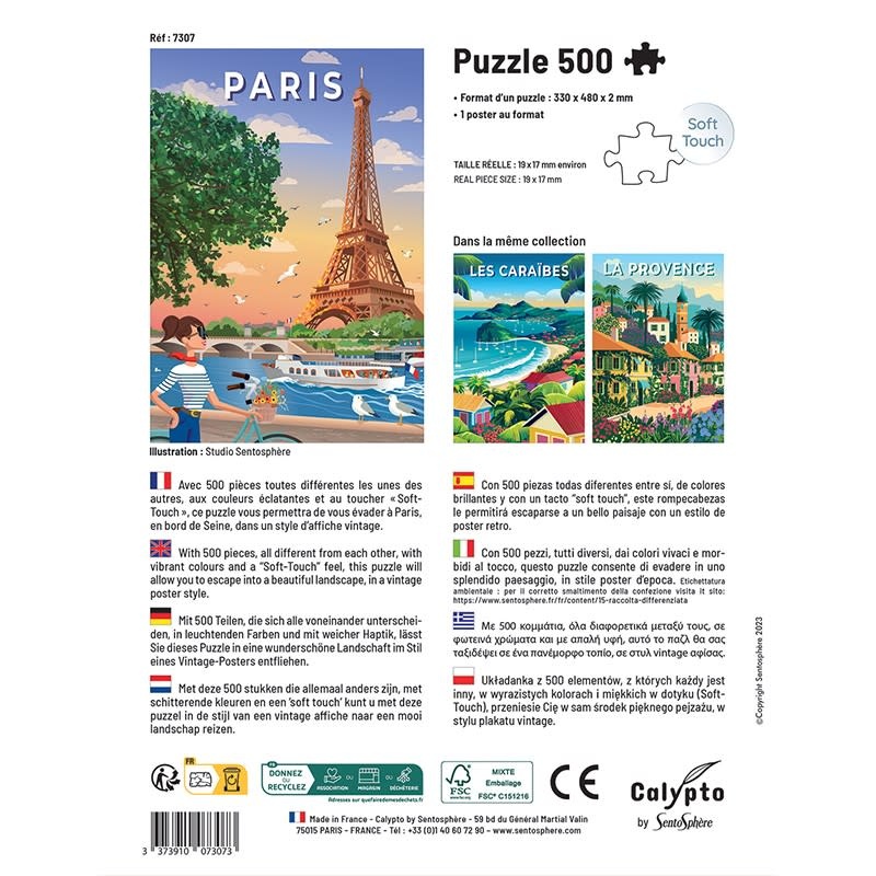 SENTOSPHERE Puzzle 500 Pièces Affiche – Paris