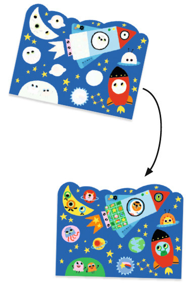 DJECO Les Petits Cadeaux Des Petits - Coloriage Caché Dans Le Ciel