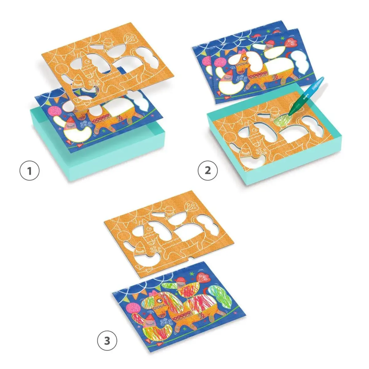 DJECO Les Petits - Coloriage Funambule Et Balles