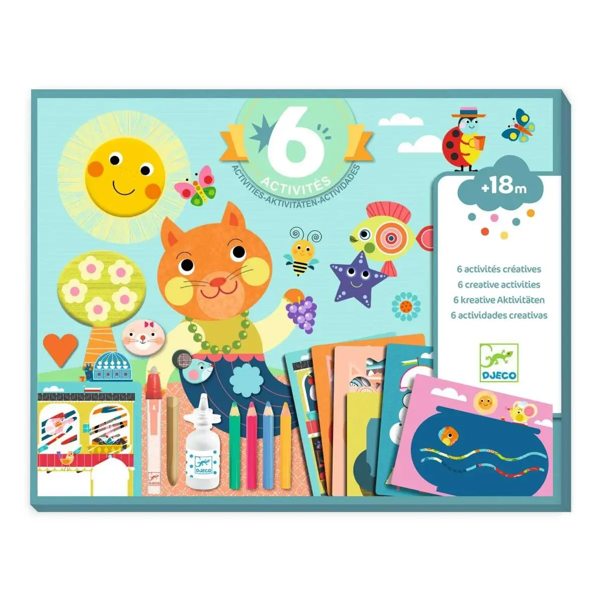 DJECO Les Petits - Coffret  Multi Activites Le Chat Et Ses Amis
