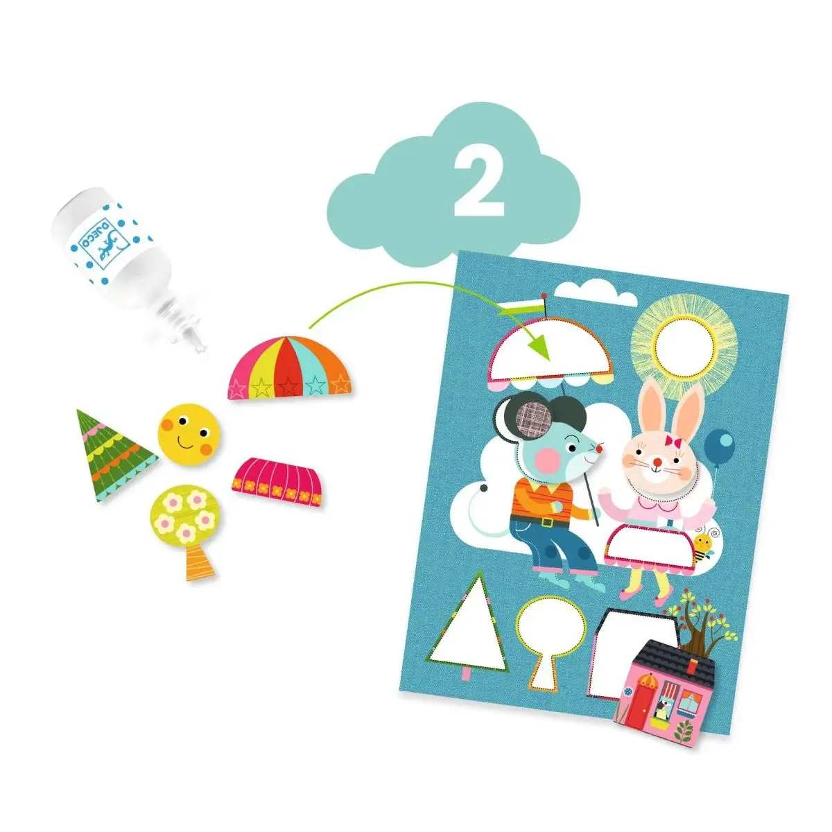 DJECO Les Petits - Coffret  Multi Activites Le Chat Et Ses Amis