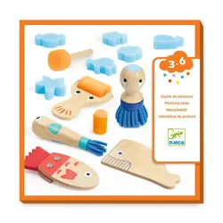 DJECO Les Couleurs Des Petits - Coffret Curieux Outils Pour Peindre