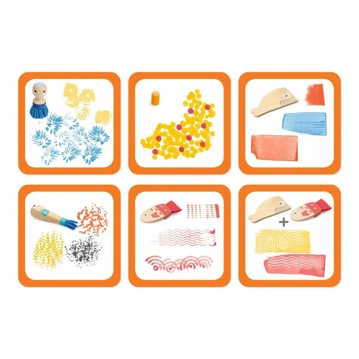 DJECO Les Couleurs Des Petits - Coffret Curieux Outils Pour Peindre