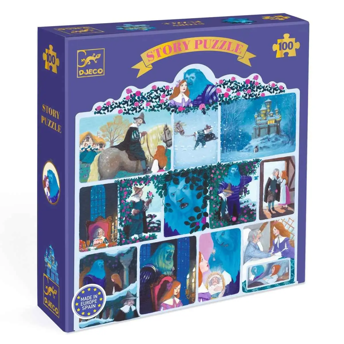 DJECO Story Puzzles La Belle Et La Bête -100 Pcs