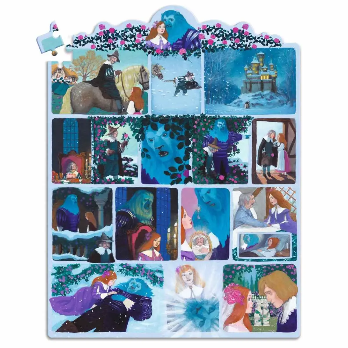 DJECO Story Puzzles La Belle Et La Bête -100 Pcs