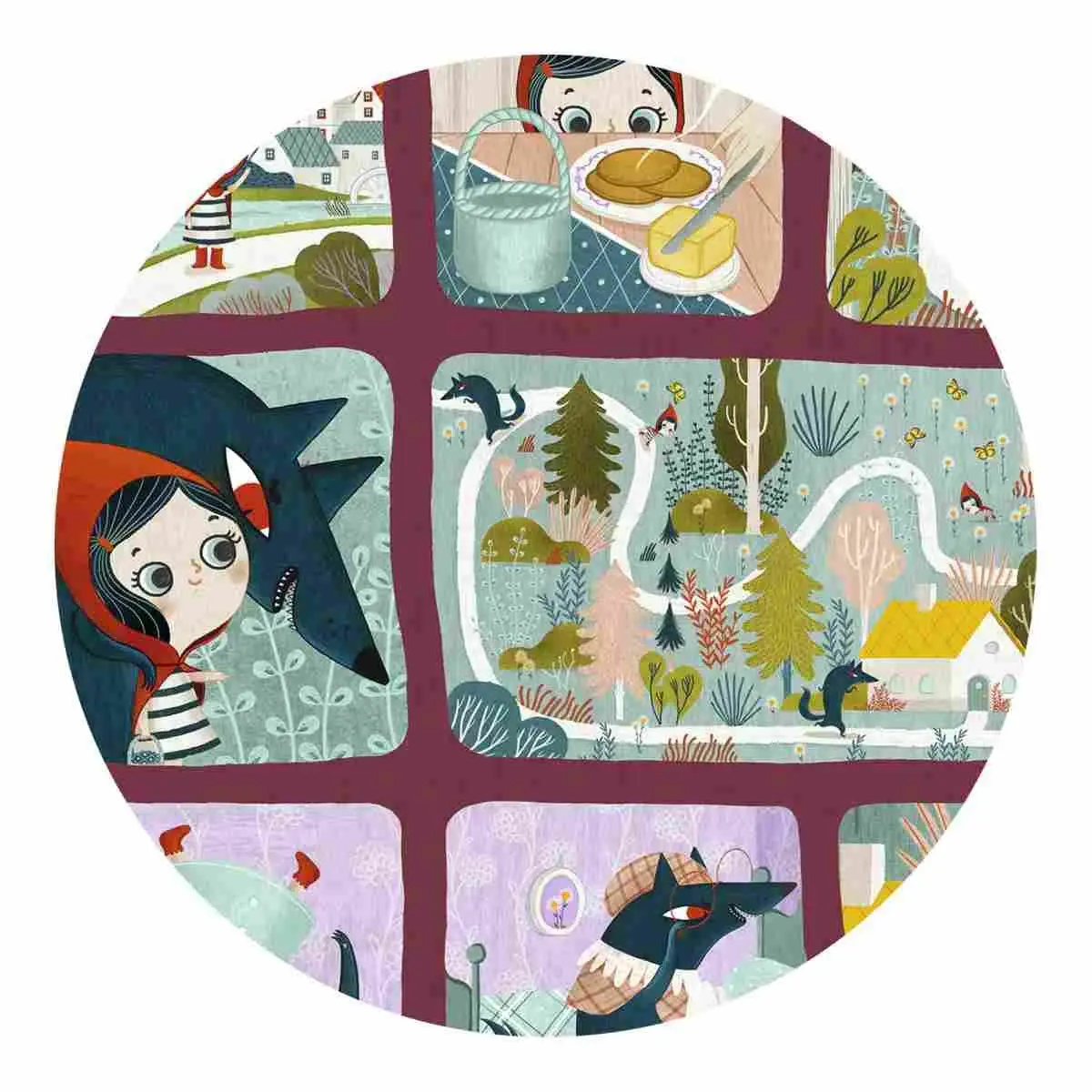 DJECO Story Puzzles Le Petit Chaperon Rouge - 35 Pcs