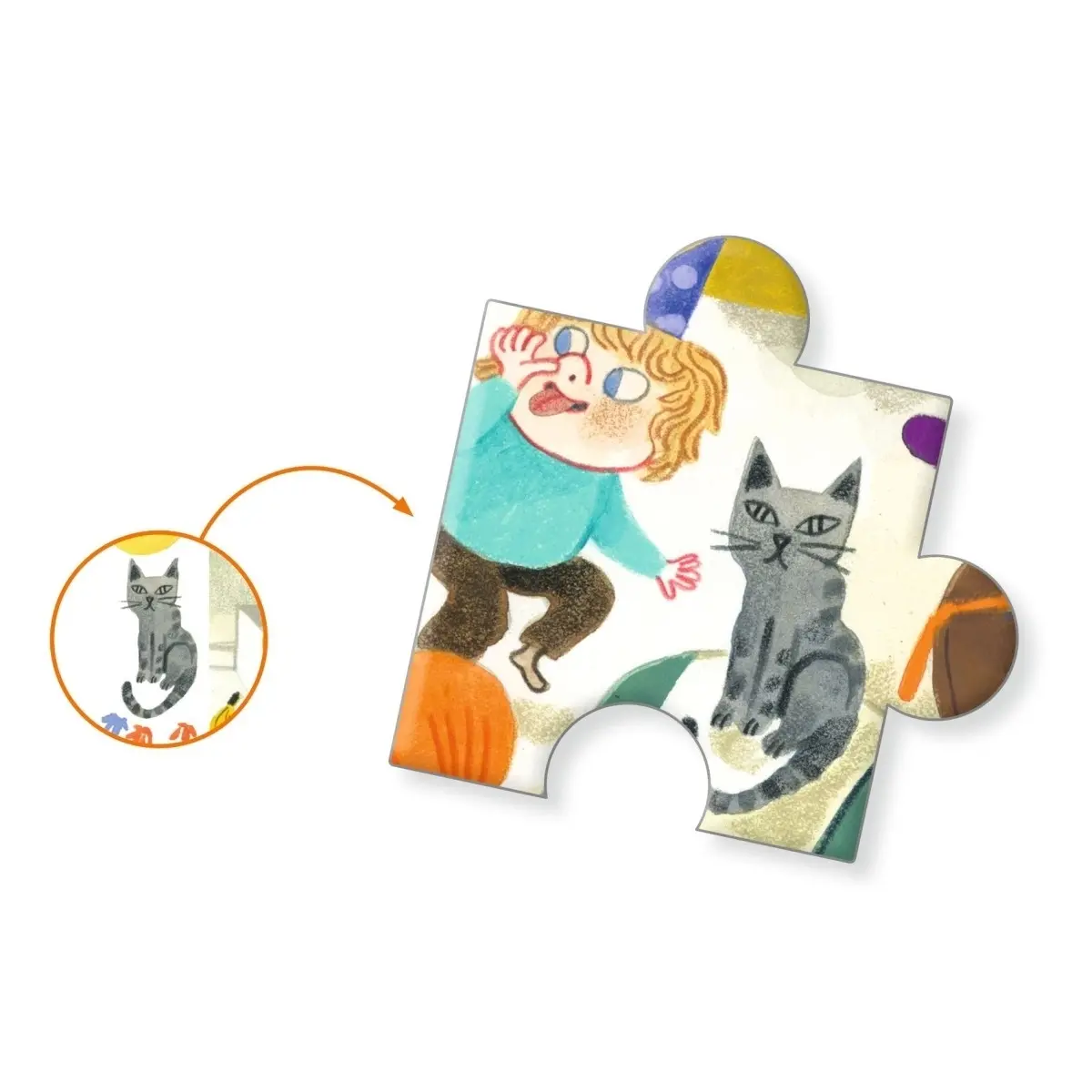 DJECO Puzzles Observation La Fête d'Anniversaire - 54pcs