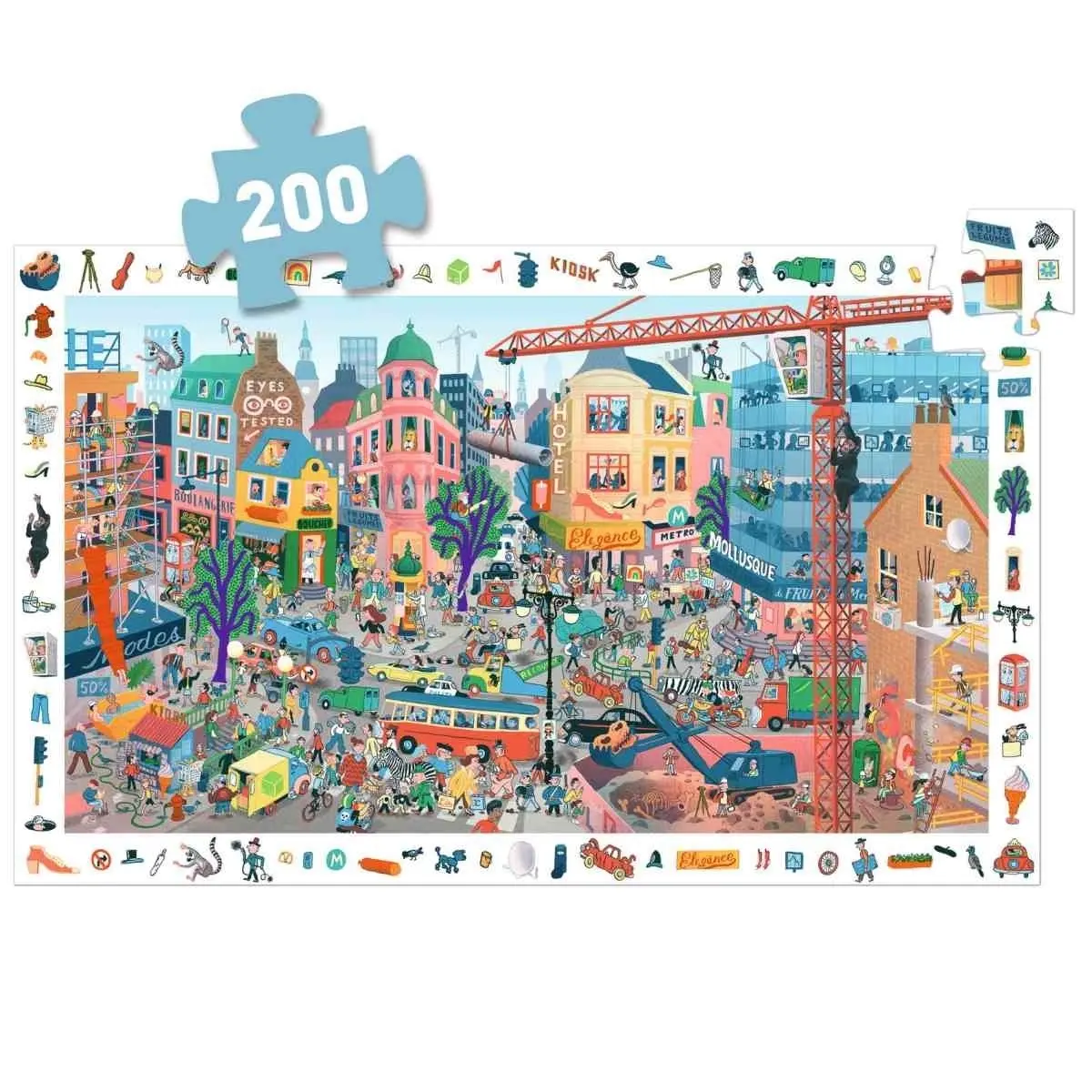 DJECO Puzzles Observation La Ville - 200pcs