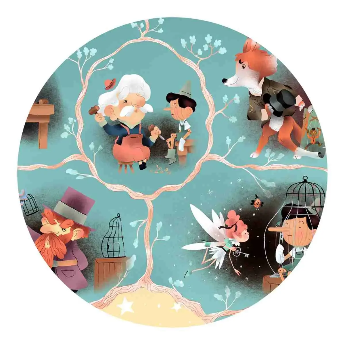 DJECO Story Puzzles Pinocchio - 54 Pcs