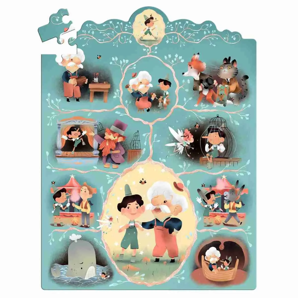 DJECO Story Puzzles Pinocchio - 54 Pcs