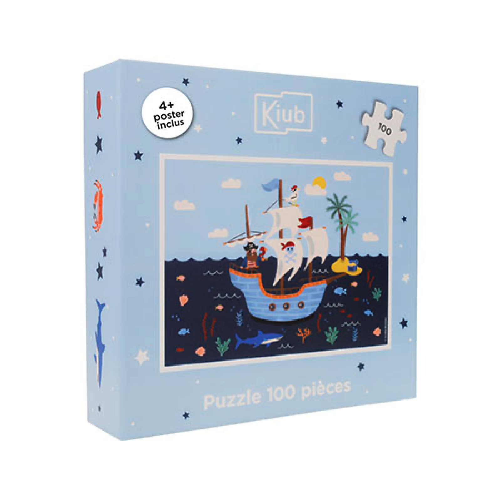 KIUB Puzzle 100 Pcs Les Petits Kiub Pirate