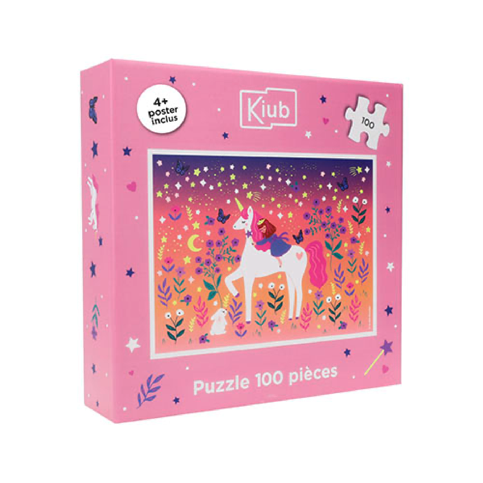 KIUB Puzzle 100 Pcs Les Petits Kiub Licorne