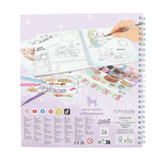 TOP MODEL Album à colorier Create your Doggy