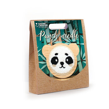 GRAINE CREATIVE Kit Punch Needle Panda Ø 150 Mm