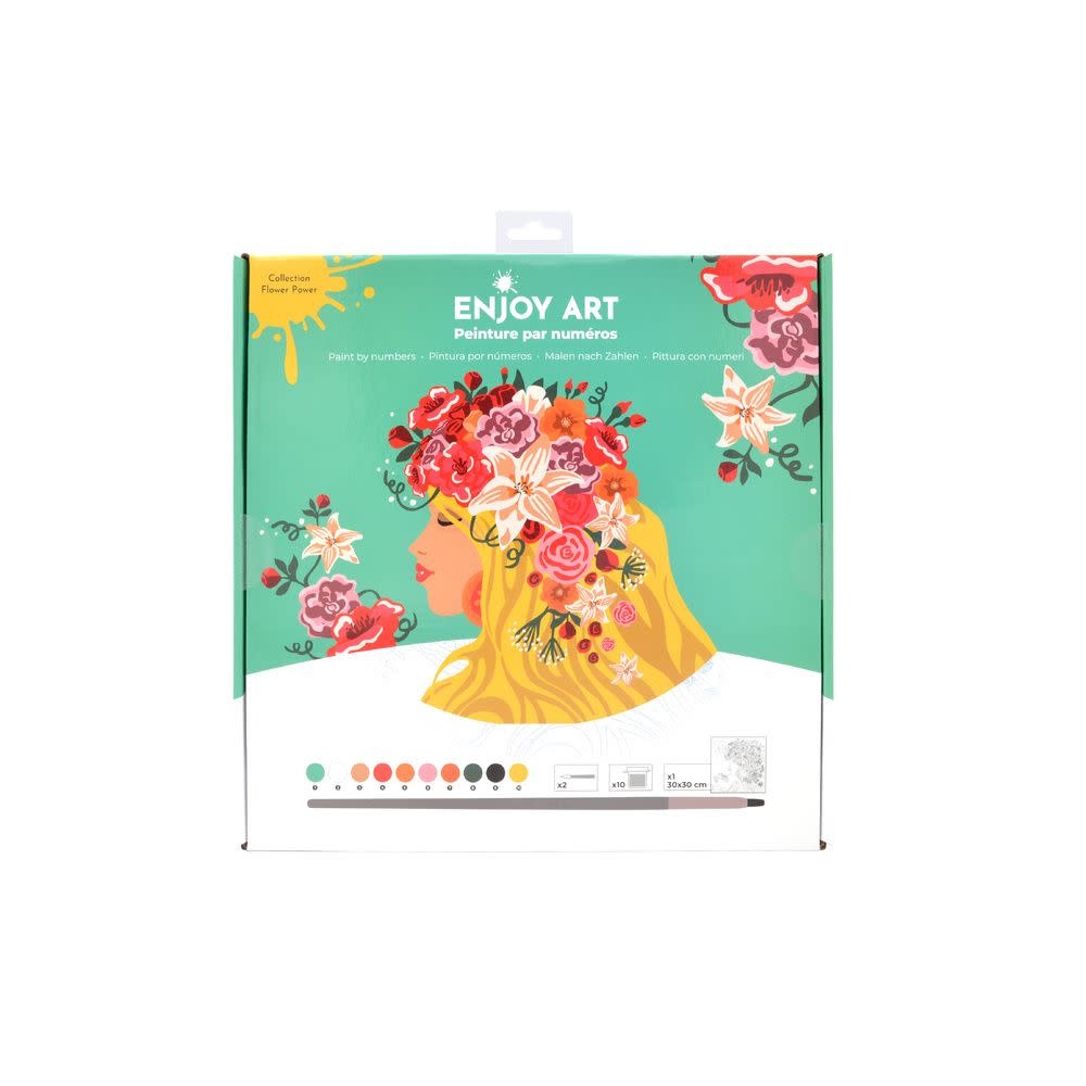 OZ Peinture par numéros 30x30cm Flower Power - Sylvia