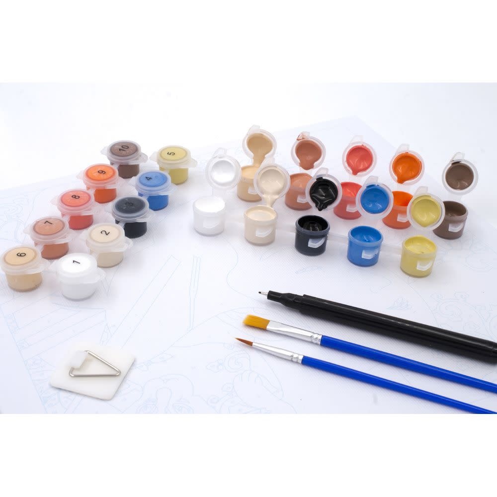 OZ Peinture par numéros 30x30cm Soleil Levant-Misaki&chat