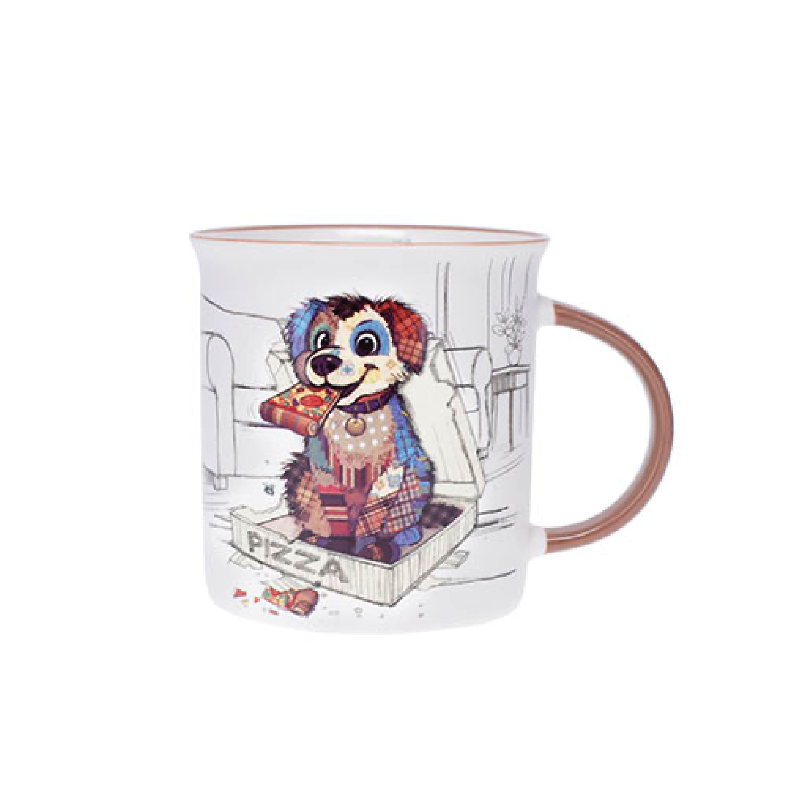 KIUB Mug Timbale Droit M 320 Ml Kook Chiot Gourmand