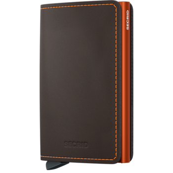 SECRID Miniwallet Matte Truffle & Orange