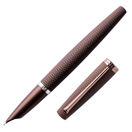 DIPLOMAT Stylo Plume "Viper" marron guilloche F/M F/M