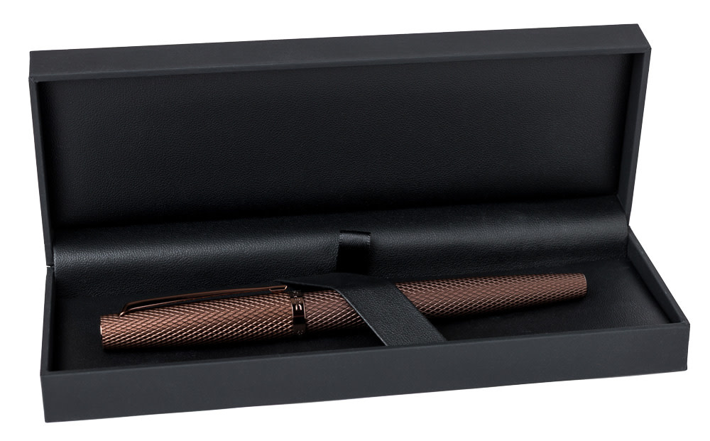 DIPLOMAT Stylo Plume "Viper" marron guilloche F/M F/M