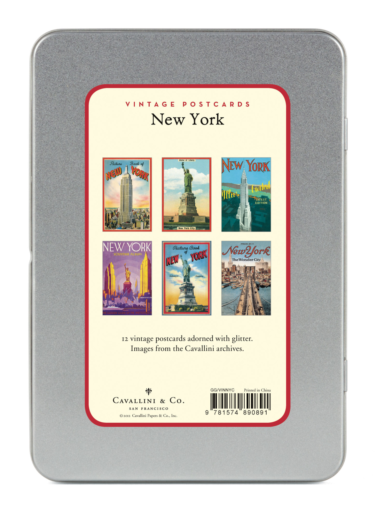 CAVALLINI & Co. Set de 12 Cartes Postales Vintage  New York City
